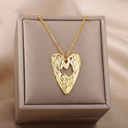 Stainless Steel Star Necklace For Women Silver Color Chain Geometric Choker