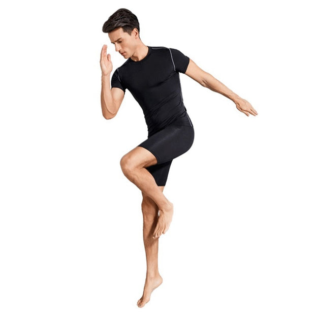 Outdoor Sports Tights Men's Fitness Yoga Pants Quick-drying Compression Shorts
