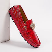 Brand Casual Shoes High Quality Men's Leather Shoes Snake Pea Shoes