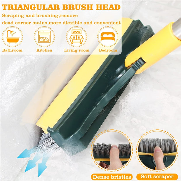 2 in 1 Magic Cleaning Brush Multifunctional Flexible V Shape Floor Scrubber