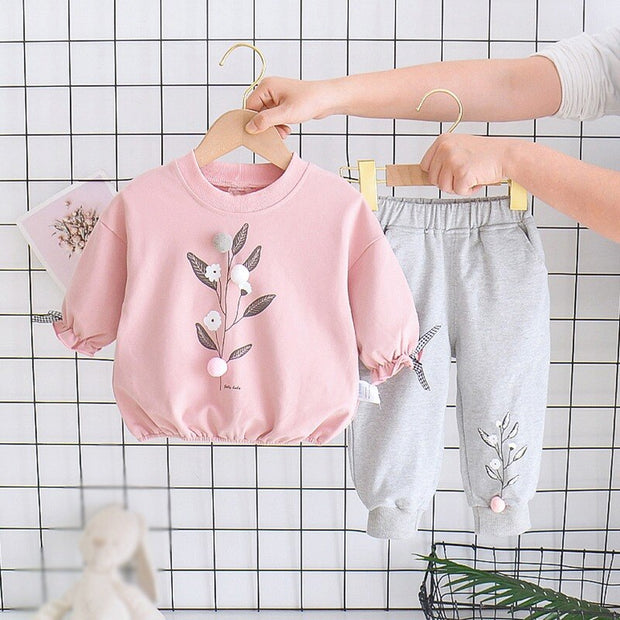Girl Clothes Set Autumn Winter Baby Girl Outfit Tracksuit Kids Sweatshirt