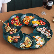 Dinner Plate Set Combination Platter Food Grade PP Moon Shape Dinnerware