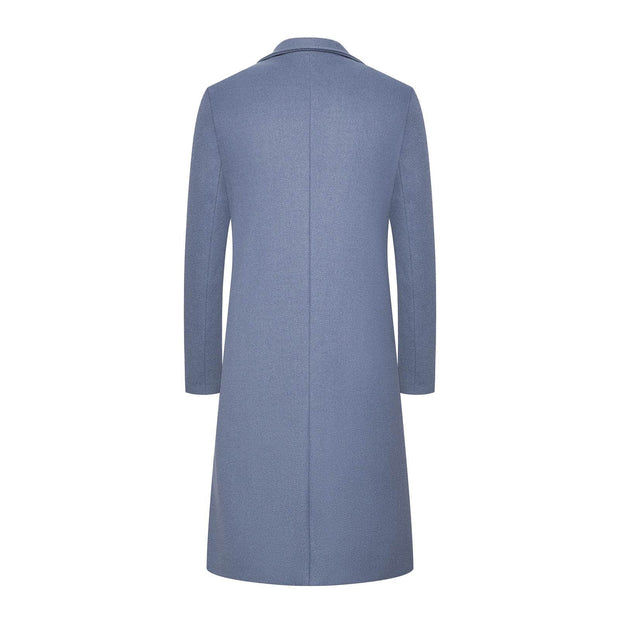 Autumn Winter Fashion Men's Woolen Coats Turndown Collar Solid Fleece Overcoat