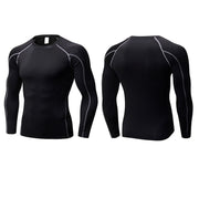Men Sport Long Sleeve T Shirts Sweatshirts Compression Yoga Tights