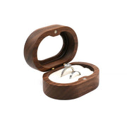 Retro Wedding Wooden Ring Box Necklace Ring Earrings Storage Box Wooden
