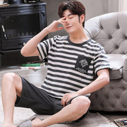 Trendyol Print Male Plaid Sleepwear Pajamas for Men Summer