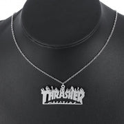 Trendy Street Hip Hop Letter Pendant Necklace High Quality Stainless steel
