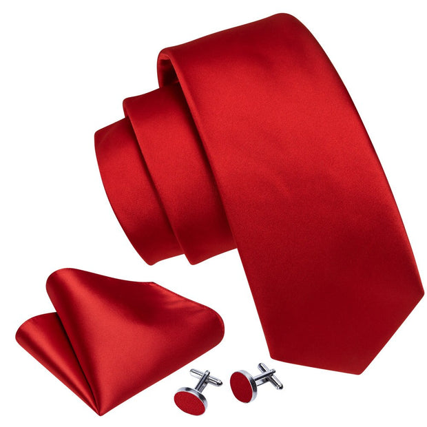 3PC Fashion Luxury Dark Floral 100% Silk Tie Gifts For Men Suit