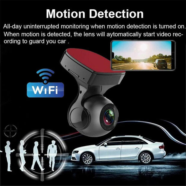 Car DVR Camera 1080P Night Dash Cam 170 Degree Wide Angle USB Video Recorder