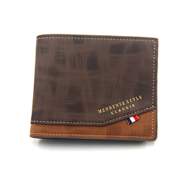 Letter Matte Large-capacity Short Retro Two-fold Multi-function Wallet