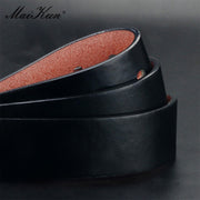 Maikun Men&#39;s Vintage Casual Belt Black Pin Buckle Student Versatile Leather Wide Belt