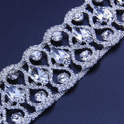 Statement Silver Color Big Crystal Stone Necklace Choker for Women