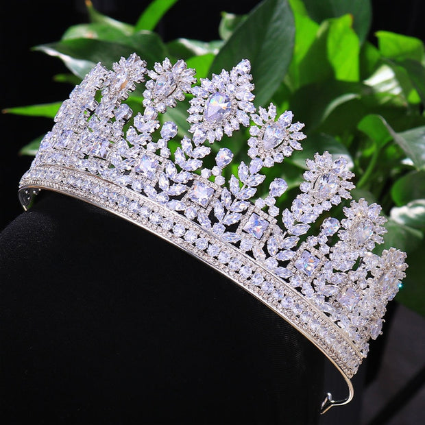 Luxury Hair Jewelry AAAAA Full Zircon Tiaras and Crowns for Women